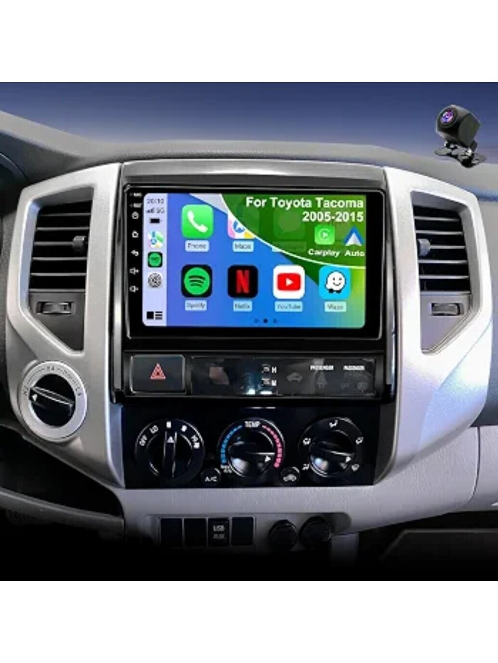 Toyota Tacoma 2005-2015 9" Touchscreen Stereo Wireless CarPlay Android Auto